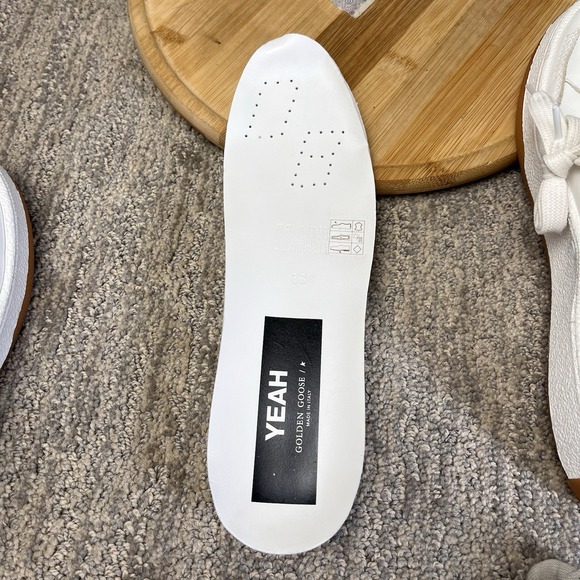 Golden Goose Yeah EU Size 38 Women's 8 Low Top Sneakers White Leather Gum Shoes - Picture 11 of 16